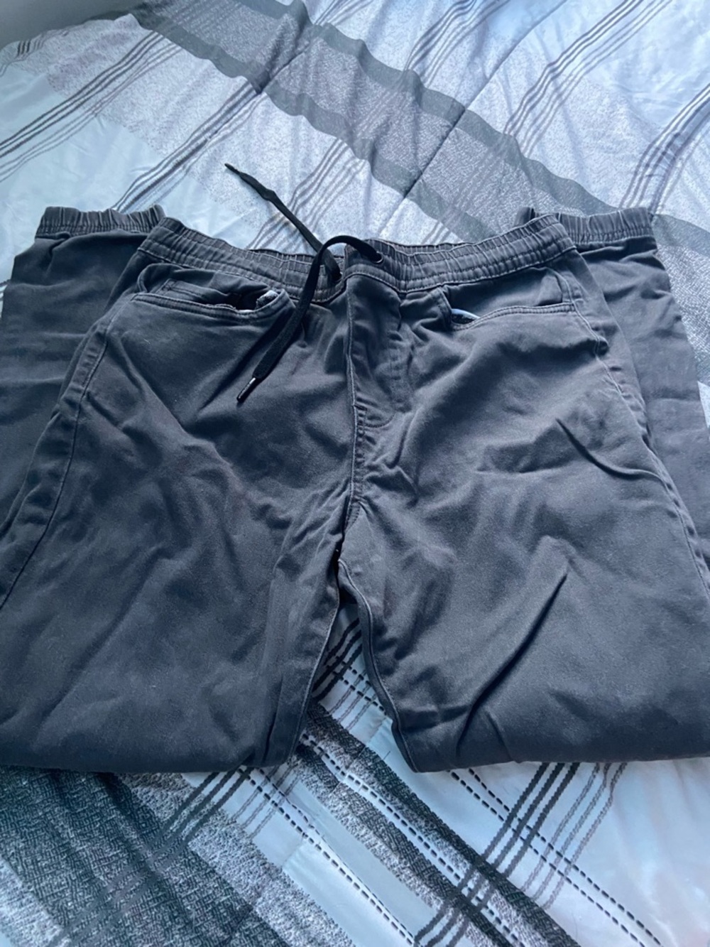 Aeropostale Men's Black Drawcord Joggers